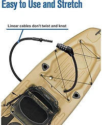 Bike Lock, Extra Long Straight Cable Lock 6ft with Resettable Combination, Unique Male Narrow Designed to Especially Suitable for Kayak, Scooter and P