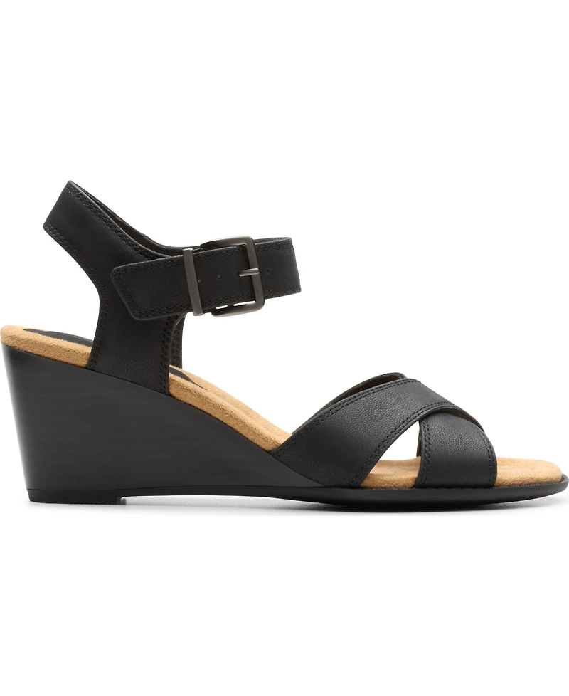 Clarks Collection Women's Emmalae Iris Wedge Sandals