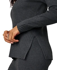 Melissa Paige Women's Ribbed-Knit V-Neck Tunic & Pant Sweater Set