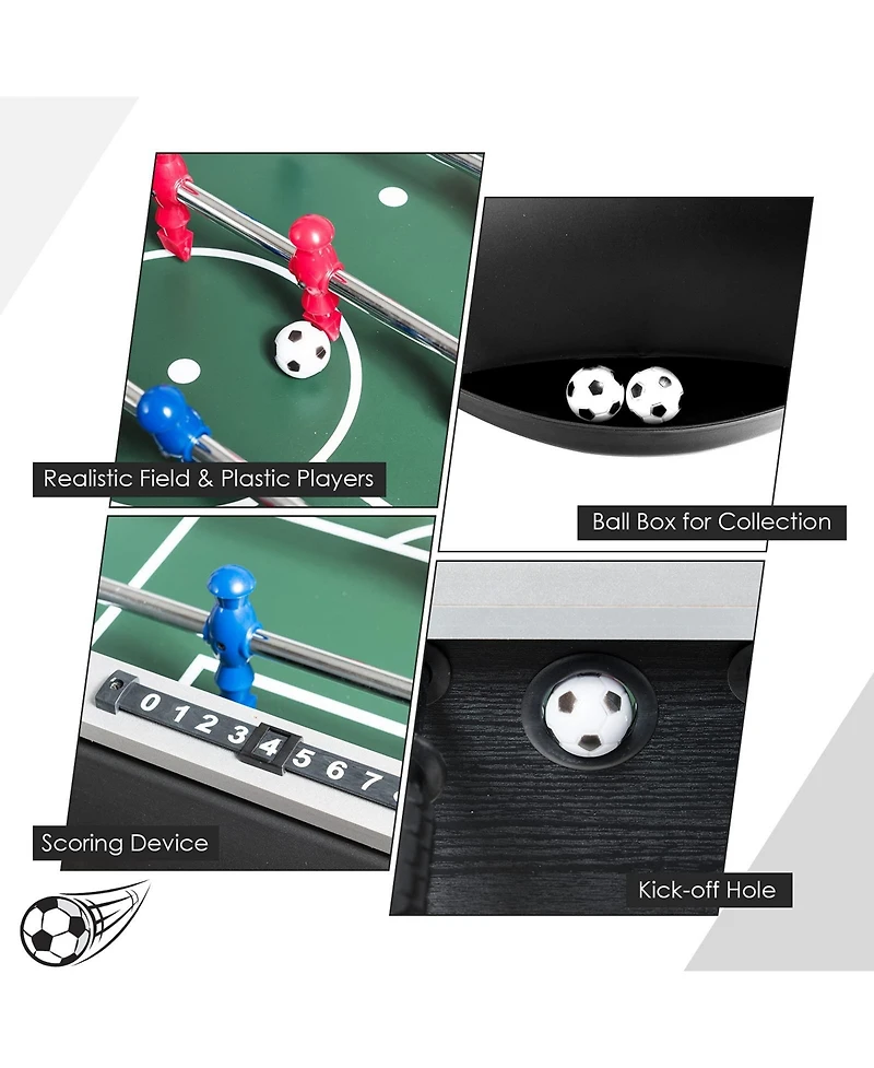 48" Competition Sized Home Recreation Wooden Foosball Table