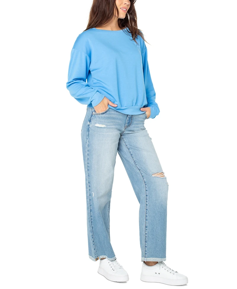 Roxy Juniors' Surfing By Moonlight Crewneck Sweatshirt