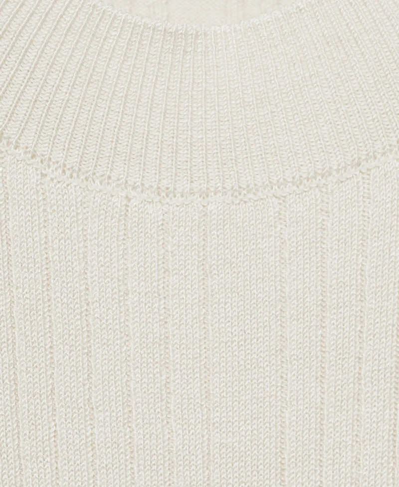 Mango Women's Side Openings Ribbed Top