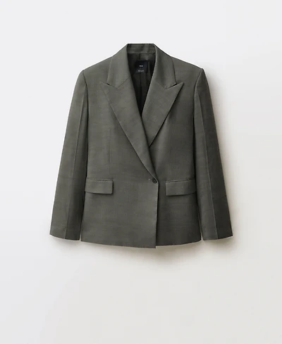 Mango Women's Oversized Double-Breasted Suit Jacket