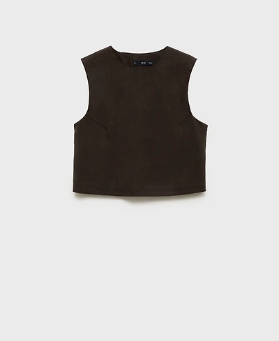 Mango Women's Back Buttons Detail Lyocell Top
