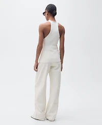 Mango Women's Knot Detail Halter-Neck Top