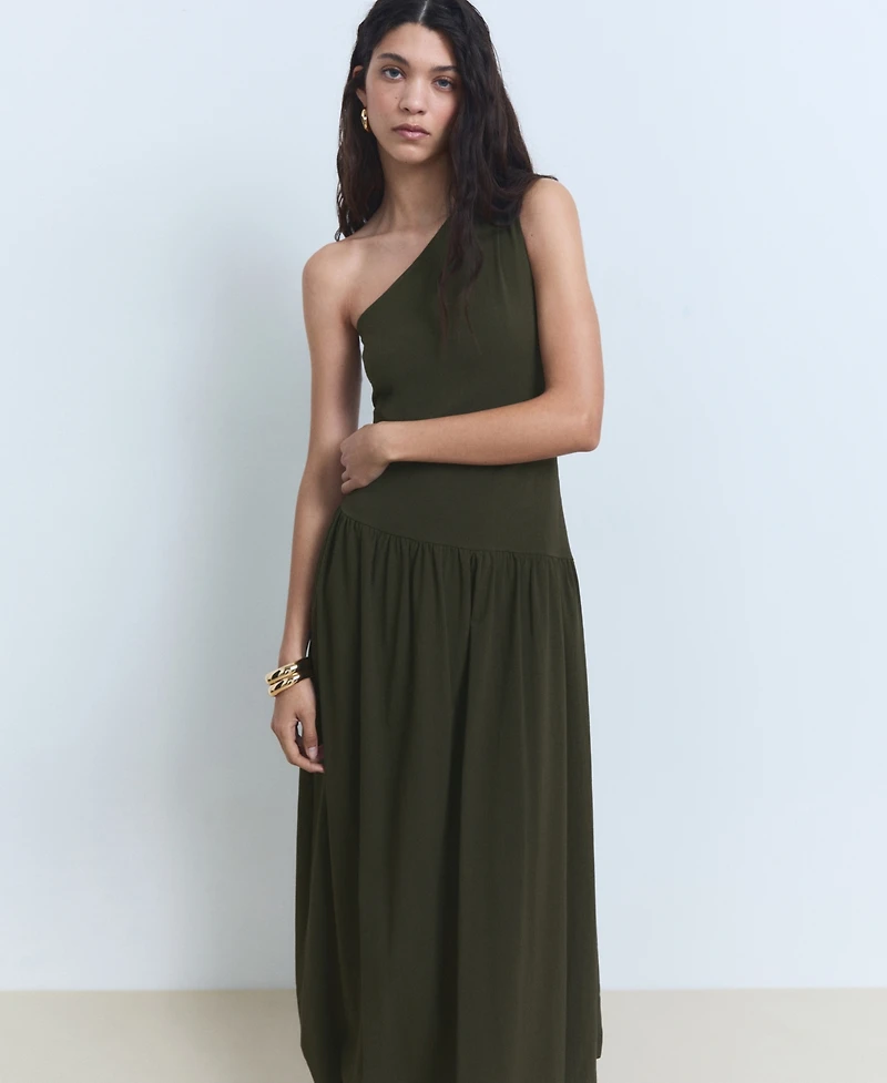 Mango Women's Asymmetrical Puffed Dress