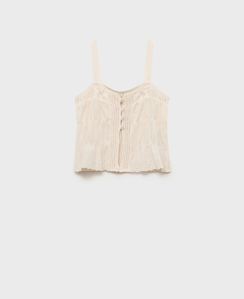 Mango Women's Openwork Details Combined Top