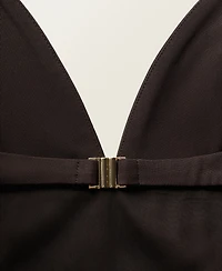 Mango Women's Open Back V-Neck Top