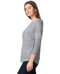 Melissa Paige Women's Boat-Neck Diamond-Knit Dolman-Sleeve Sweater