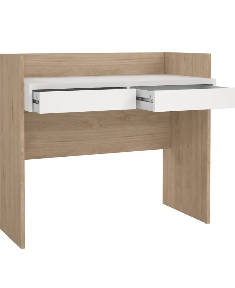 Tvilum 35" Wood 2 Storage Drawer Home Office Writing Desk