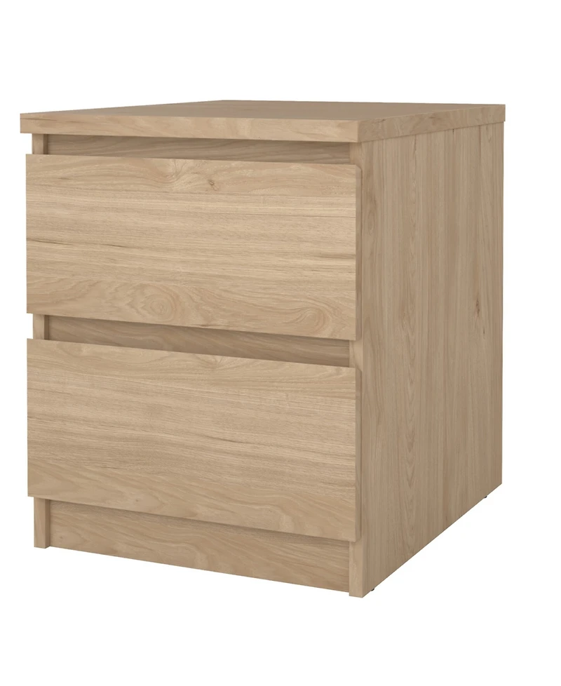Tvilum 19.49" Wood 2 Drawer Nightstand