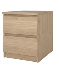 Tvilum 19.49" Wood 2 Drawer Nightstand