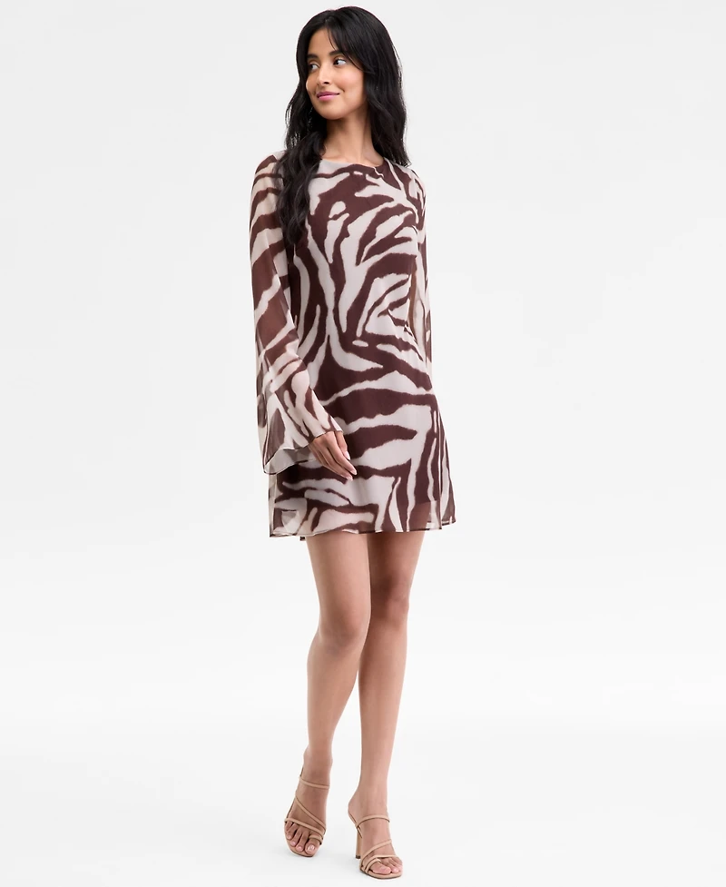 Alex & Sophia Juniors' Zebra-Print Mini Dress