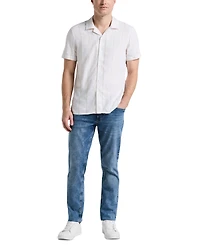 Perry Ellis Men's Short Sleeve Striped Button-Front Camp Shirt