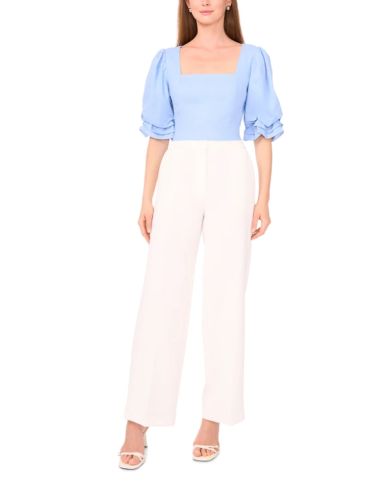 Parker Women's The Lona Square-Neck Blouson-Sleeve Blouse