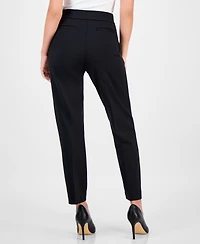 Ak Anne Klein Petite Mid-Rise Straight-Leg Pants