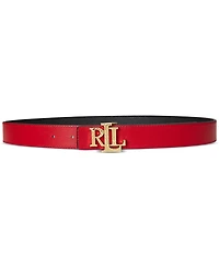 Lauren Ralph Lauren Logo Pebbled Leather Belt