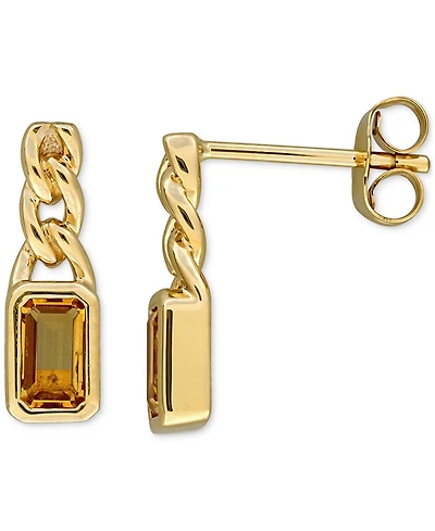 Gemstone Drop Earrings (5/8 ct. t.w.) 14k Yellow Gold