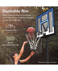 Best Choice Products Adjustable Regulation-Size Basketball Hoop, Portable Sport System w/ Fillable Base, Wheels