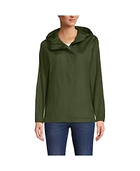 Lands' End Women's Packable Water Resistant Upf 50 Windbreaker Jacket