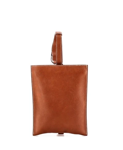 Pre-Owned Hermes Pochenplus Sling Wallet Leather