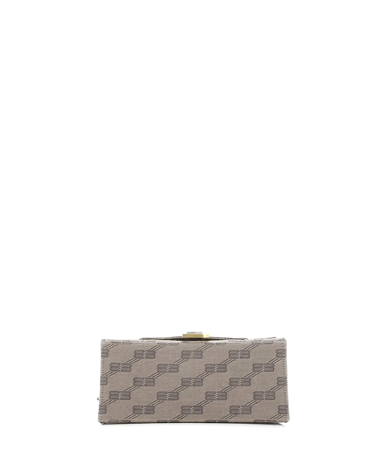 Pre-Owned Balenciaga Small Hourglass Top Handle Bag Bb Coated Canvas