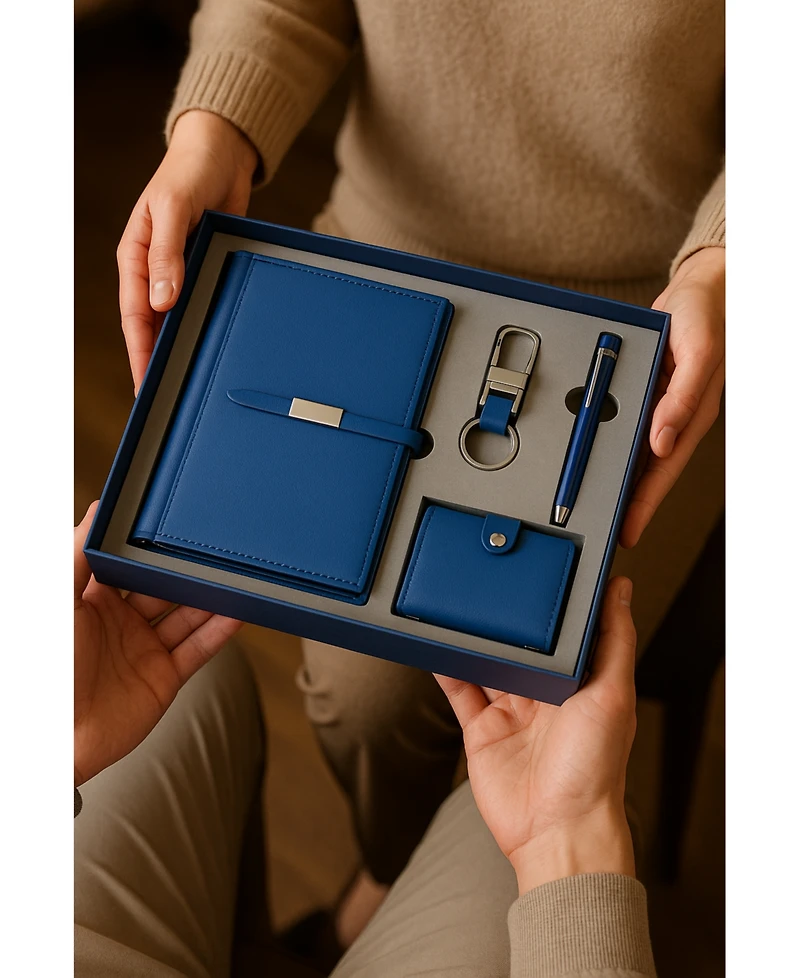 4 Pcs Travel Business Notebook Set-navy