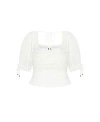 City Chic Plus Aurora Plain Top