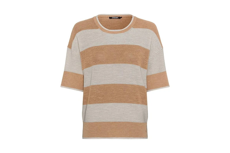 Olsen Women's Cotton Blend Striped Pullover