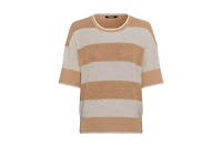 Olsen Women's Cotton Blend Striped Pullover