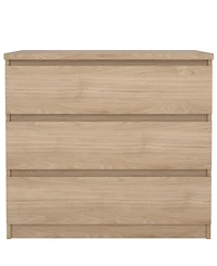 Tvilum 26.77" Wood 3 Drawer Chest