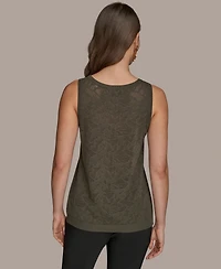Donna Karan New York Women's Sleeveless Pointelle-Knit Tank Top