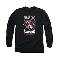 Batman V Superman Men's False God Or Savior Long Sleeve Adult Tee / T-Shirt