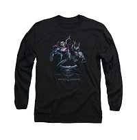 Batman V Superman Men's Team Up Long Sleeve Adult Tee / T-Shirt