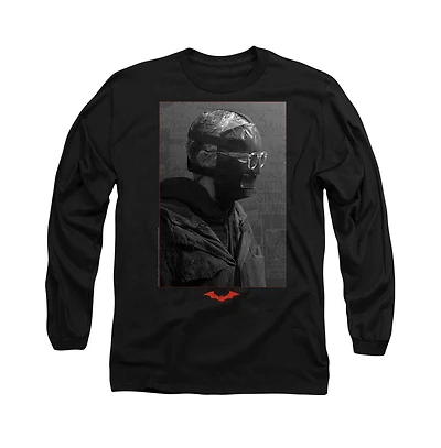 Batman Big & Tall The (2022) Riddler Worn Portrait Long Sleeve Adult T-Shirt