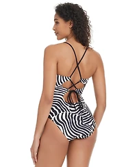 Bar Iii Women's Wild One Cutout One-Piece Swimsuit, Exclusively at Macy's