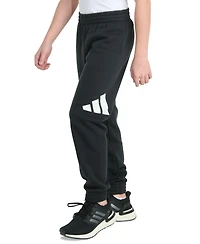 adidas Big Boys Elastic-Waistband Essential Logo Fleece Jogger Pants