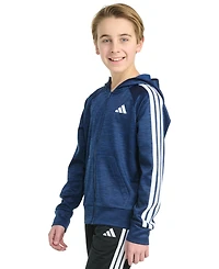 adidas Big Boys Long-Sleeve Full-Zip Training Essential 3-Stripe Jacket