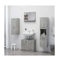 Bathroom Mirror Concrete Gray 23.6"x4.1"x17.7" Engineered Wood