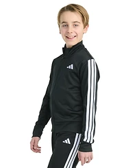 adidas Big Boys Long-Sleeve Full-Zip Essential Tricot Jacket