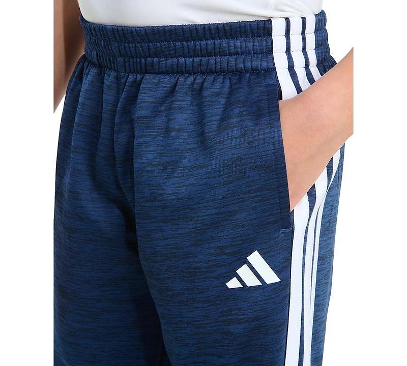 adidas Big Boys Elastic-Waistband Training Essential 3-Stripe Pants