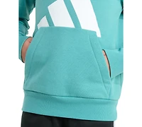 adidas Big Boys Long-Sleeve Essential Logo Fleece Pullover Hoodie
