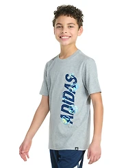 adidas Big Boys Short-Sleeve Sport Bubble Lineage Logo Graphic T-Shirt