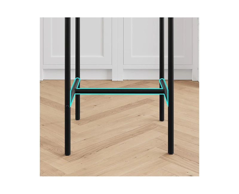 Bar Stools Set of 2, Barstool Set of 2, 25.5 Inches Upholstered Bar Chairs for 2, Counter Height Bar Stools Set for Island, Counter Bar, Retro Black