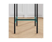 Bar Stools Set of 2, Barstool Set of 2, 25.5 Inches Upholstered Bar Chairs for 2, Counter Height Bar Stools Set for Island, Counter Bar, Retro Black