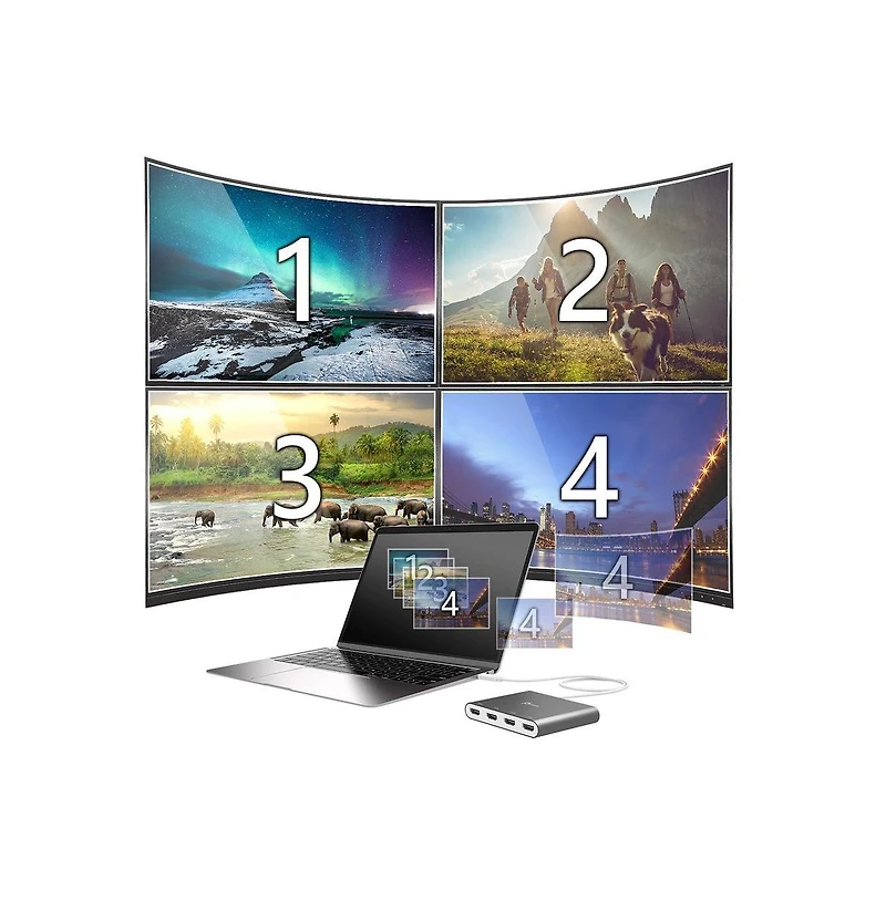 j5create JCA366 Usb Type-c To 4 Port Hdmi Multi-Monitor Adapter