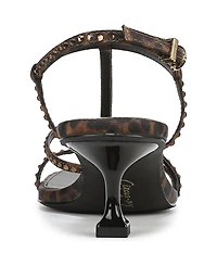 Circus Ny by Sam Edelman Women's Jaida Glitz Strappy Kitten Dress Sandals