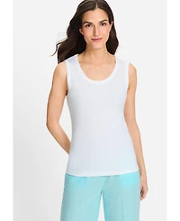 Olsen Women's Round Neck Sleeveless Shell