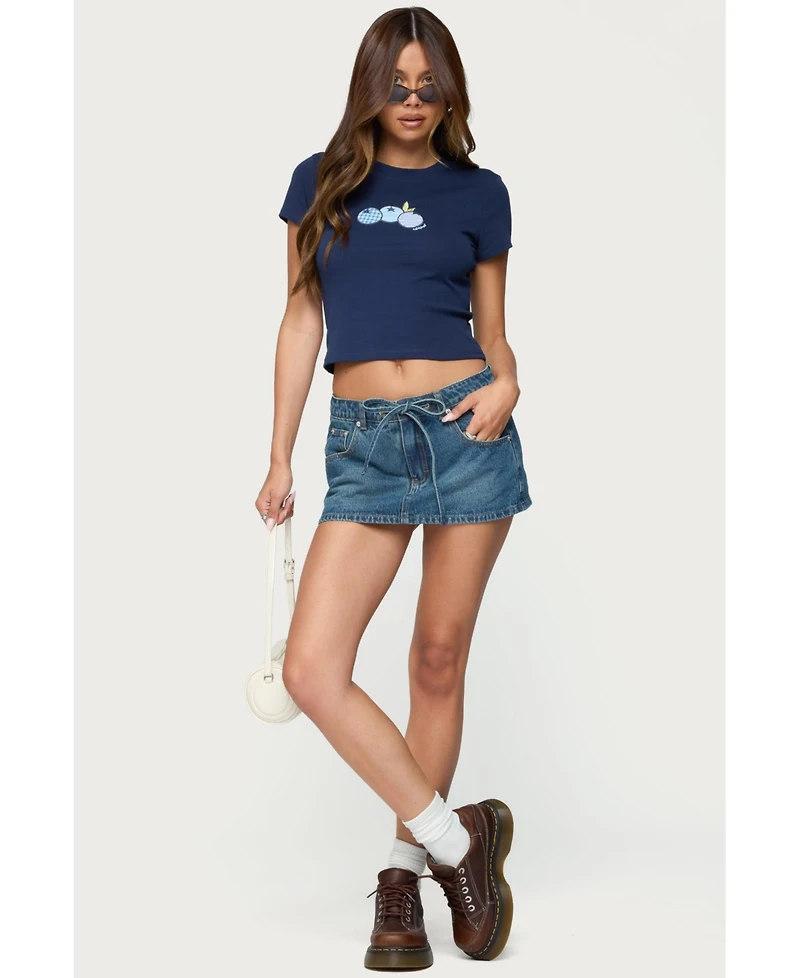 Edikted Women's Bluberry Patch T Shirt