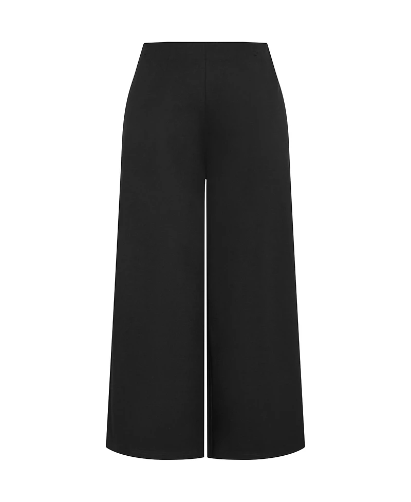 City Chic Plus Ponte Wide Leg Pant